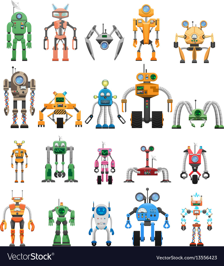Modular Android Robots Set