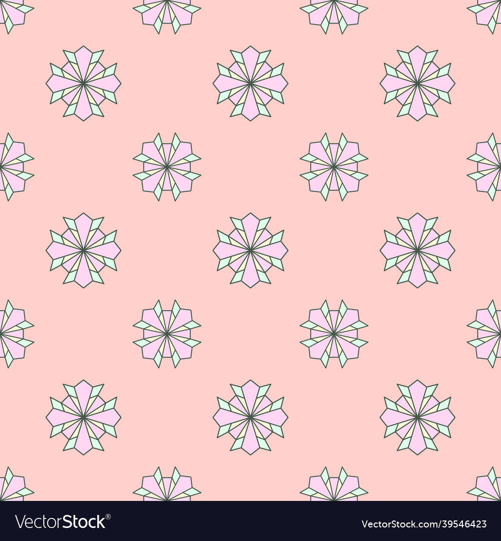 Multicolored ornamental object seamless repeat vector image Multicolored ornamental object seamless repeat