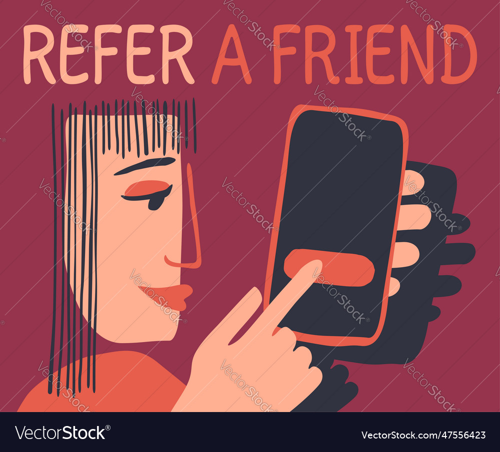 Referral program abstract banner in simplified vector image Referral program abstract banner in simplified