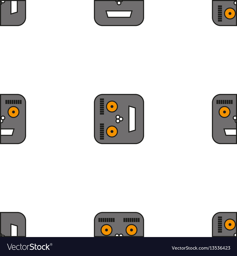 Seamless pattern of robots vector image Seamless pattern of robots