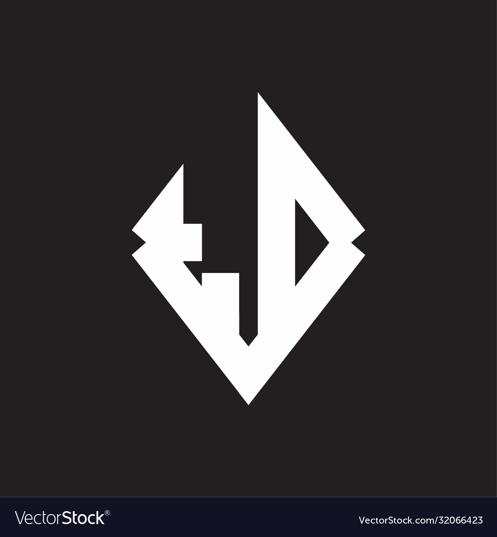 Td logo monogram with sharp square design template