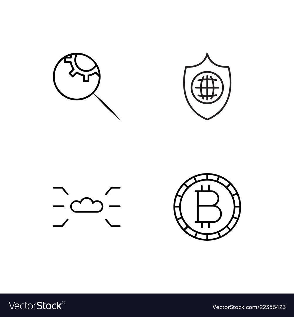 Web simple outlined icons set