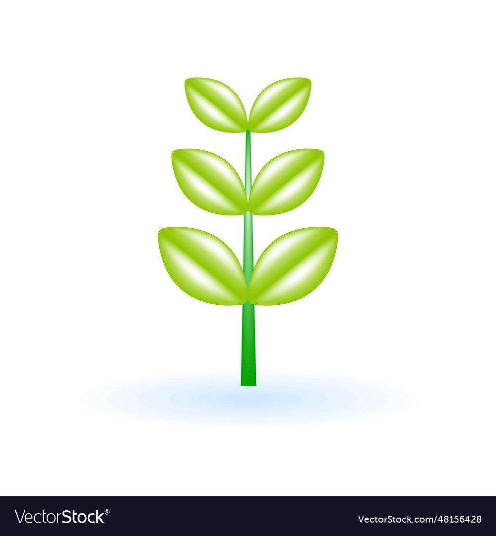 3d tree plant sleeding sprout icon eco