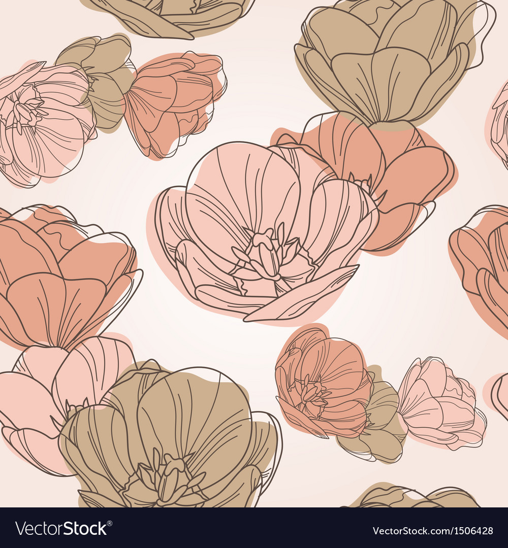 Abstract Floral Seamless Pattern
