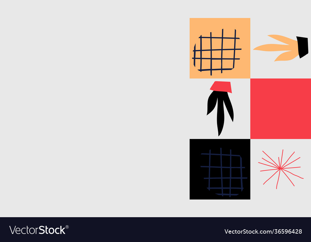Abstract pattern design with simple shapes vector image Abstract pattern design with simple shapes