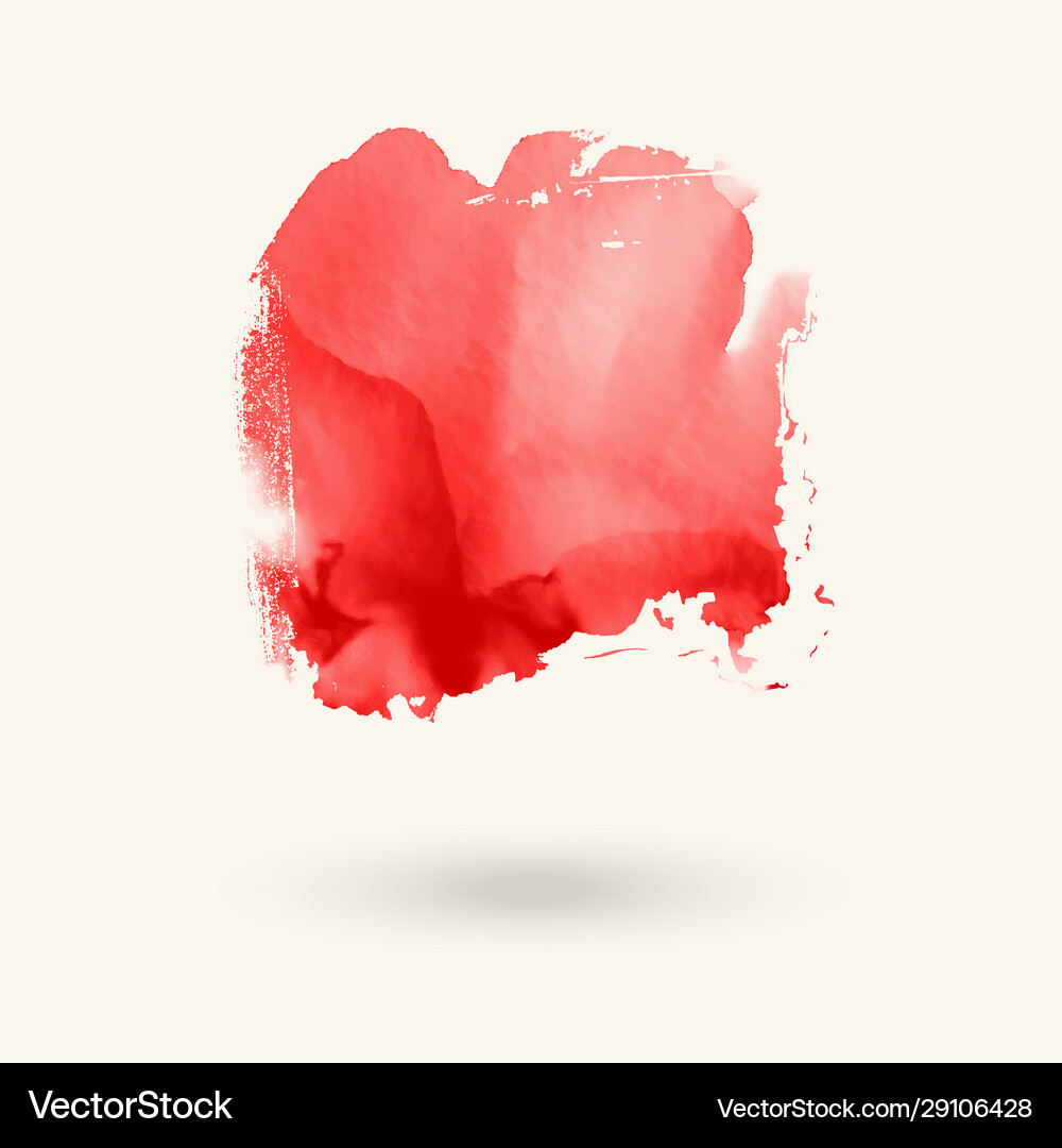 Abstract red watercolor element for web design Vector Image