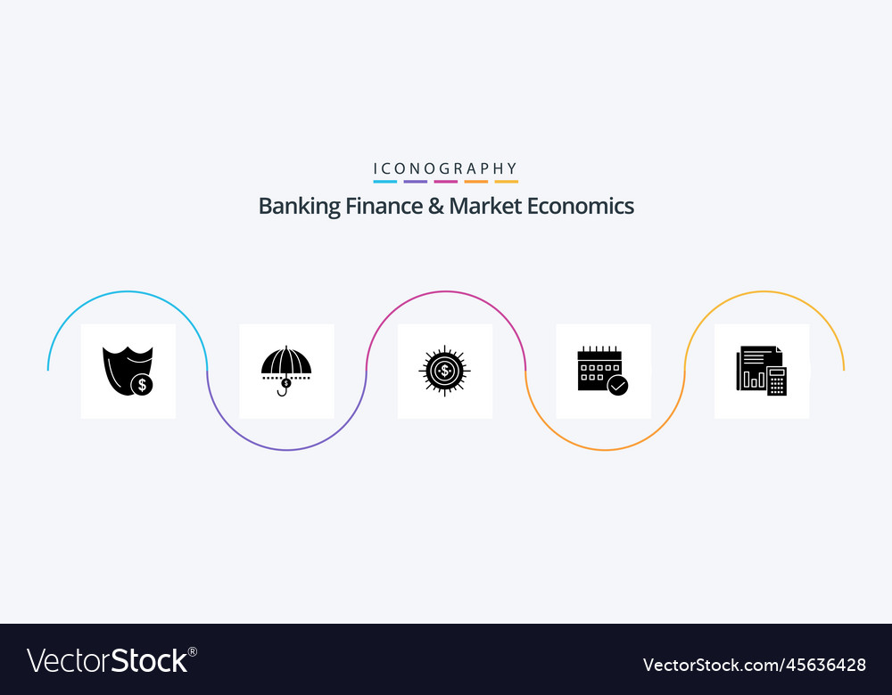 Banking finance and market economics glyph 5 icon