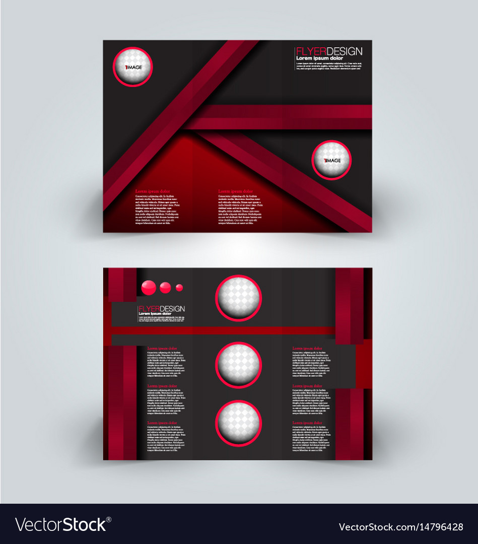 Brochure mock up design template tri-fold