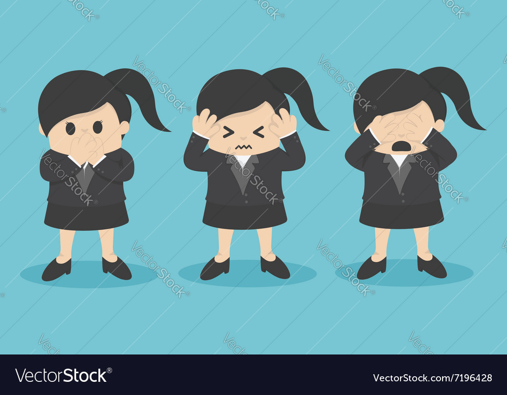 business-woman-see-no-evil-hear-speak-e-royalty-free-vector
