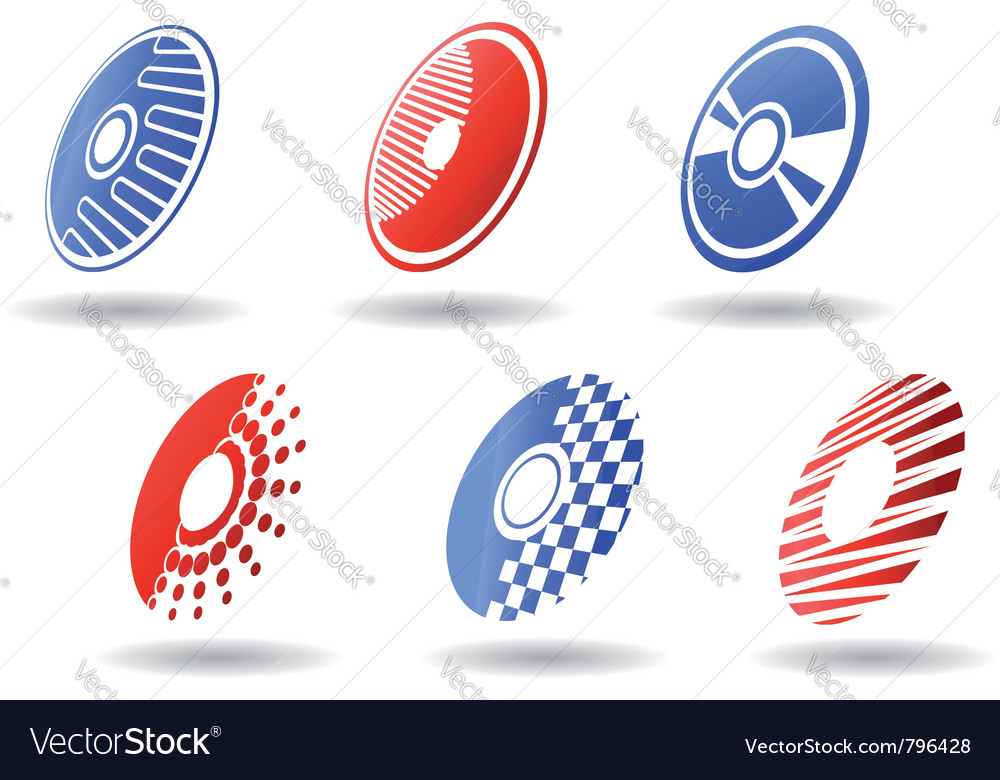 Cd and dvd symbols Royalty Free Vector Image VectorStock