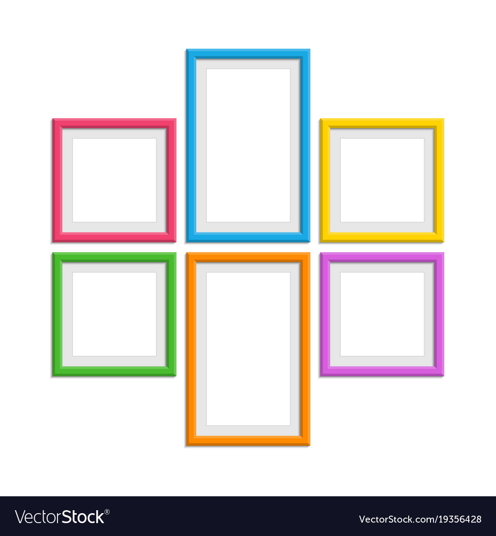 Colorful Photo Frames Set