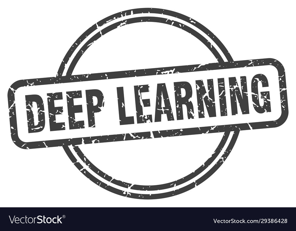 Deep Learning Stempel Runde Jahrgang