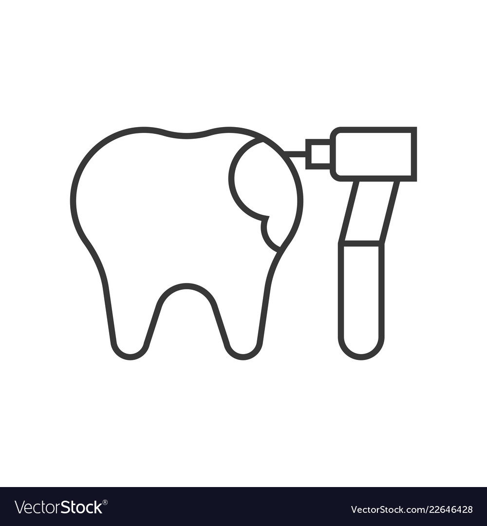 Dental Drill Icon - Simple Outline