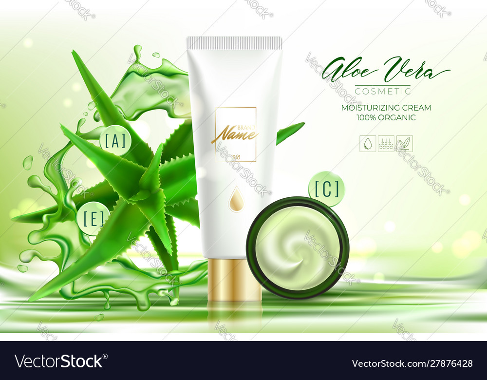 Design advertising poster cosmetic product Vector Image