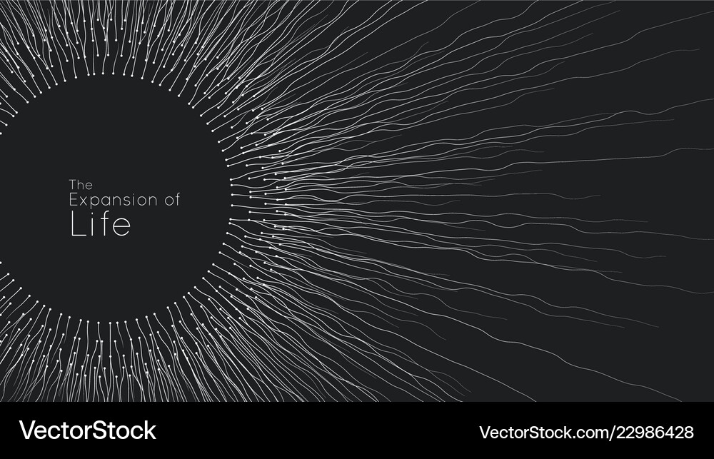 Expansion of life sphere explosion Royalty Free Vector Image