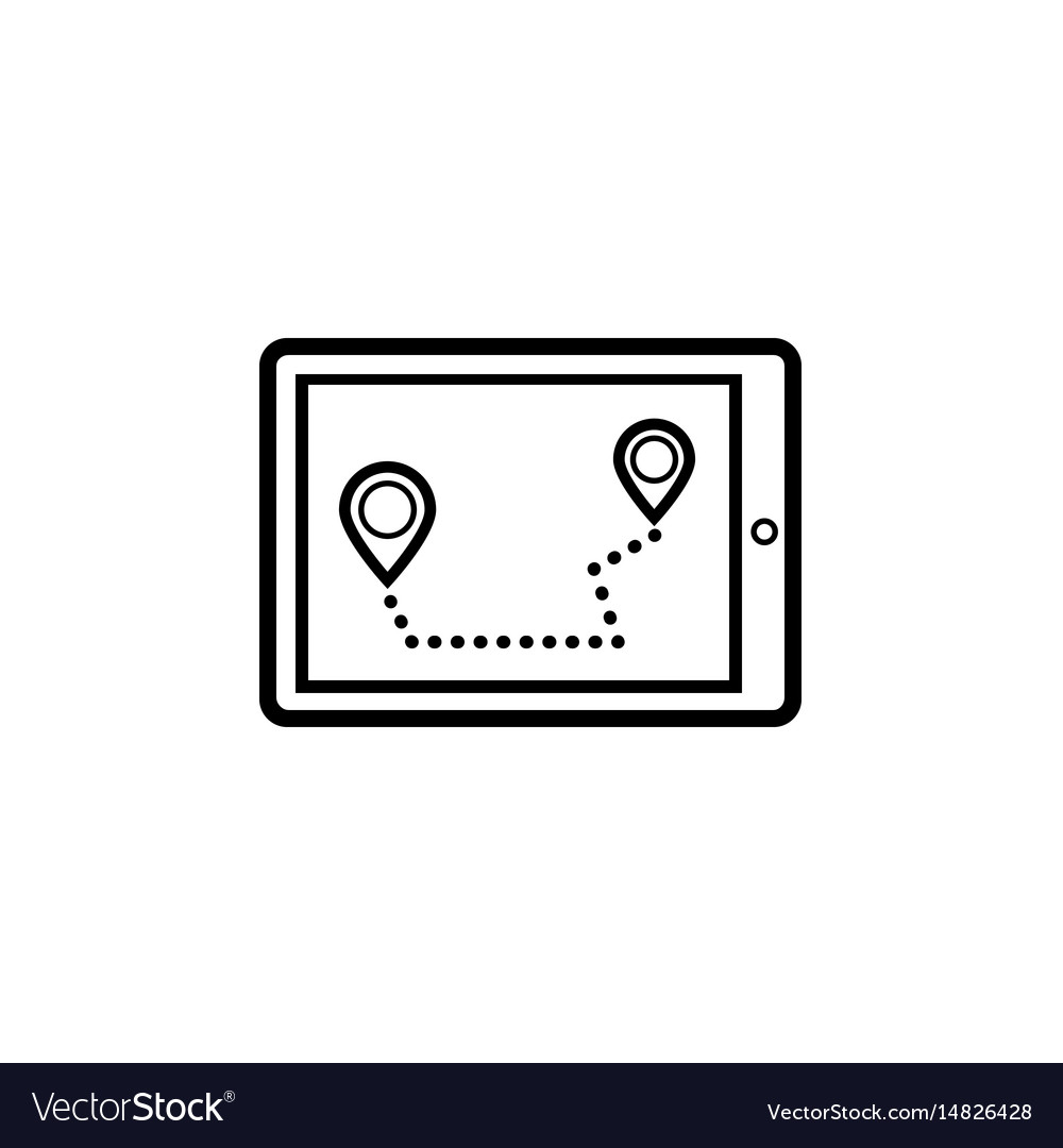 Icon navigation on map shortest path