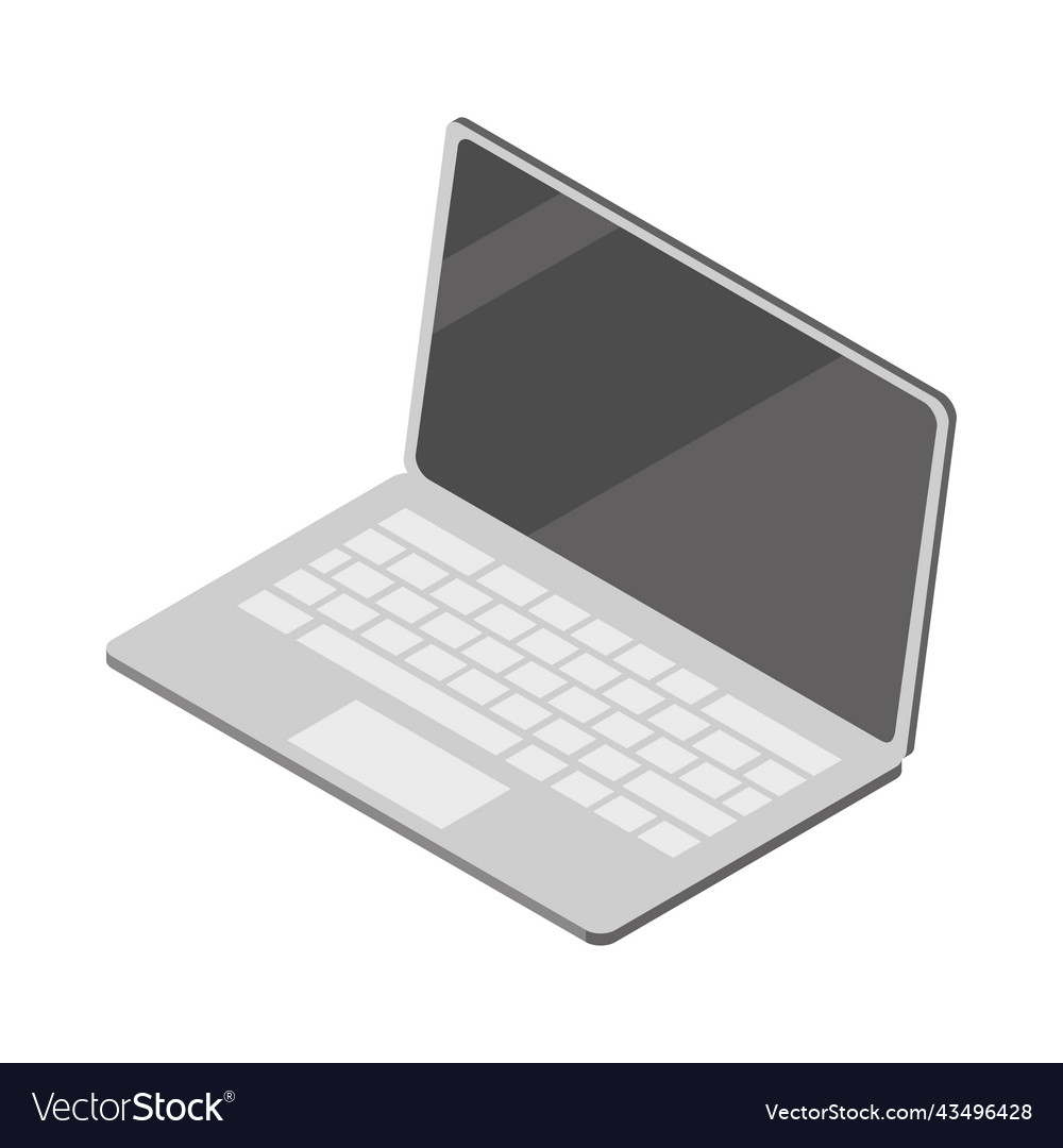 Laptop isometric icon Royalty Free Vector Image