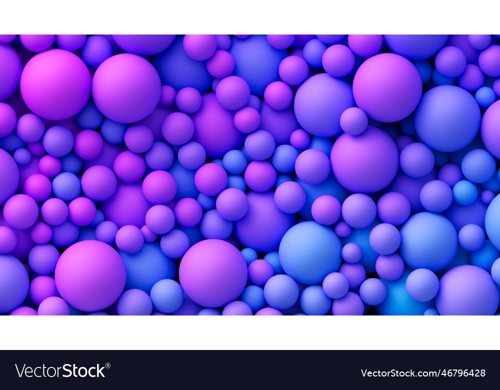 Neon gradient balls background Royalty Free Vector Image