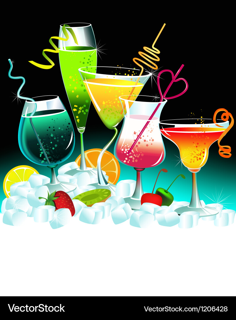 Set drinks Royalty Free Vector Image - VectorStock