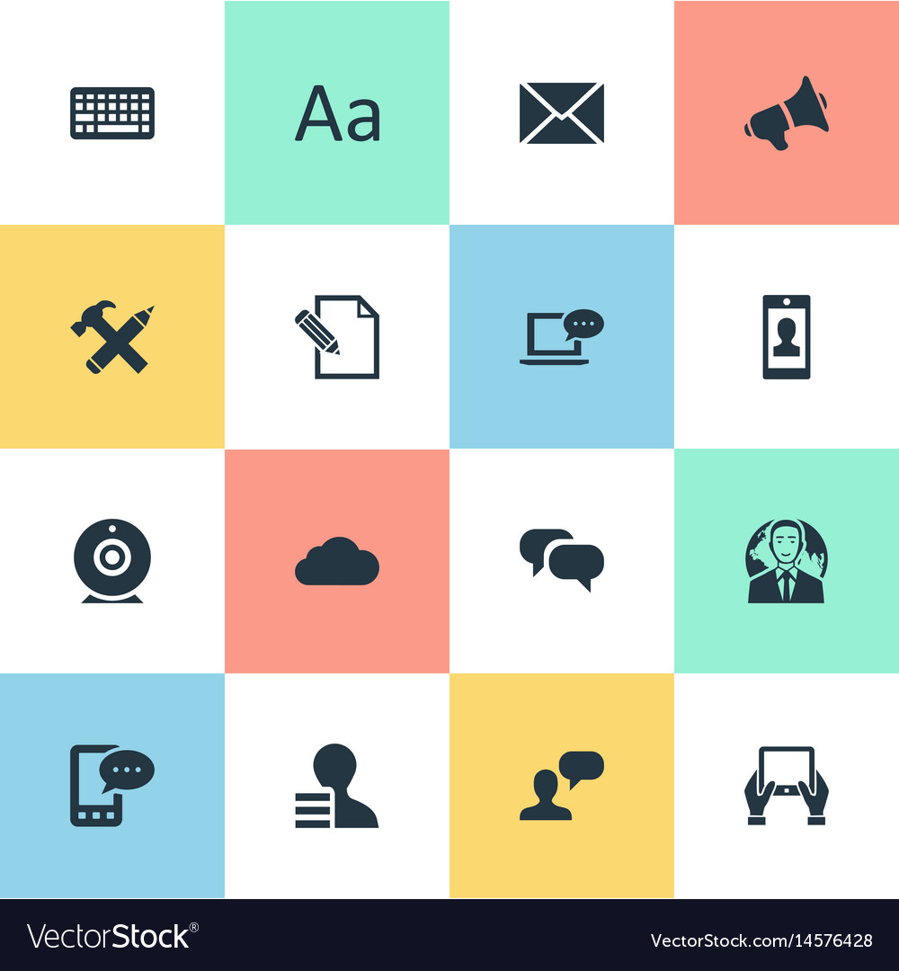 Set of simple user icons
