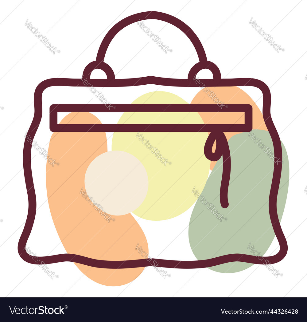 Womans big handbag on a white background