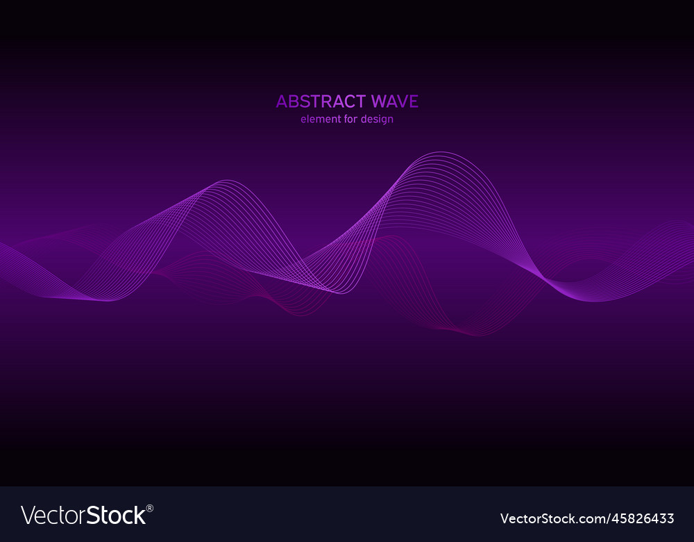 Abstract wave element for design digital