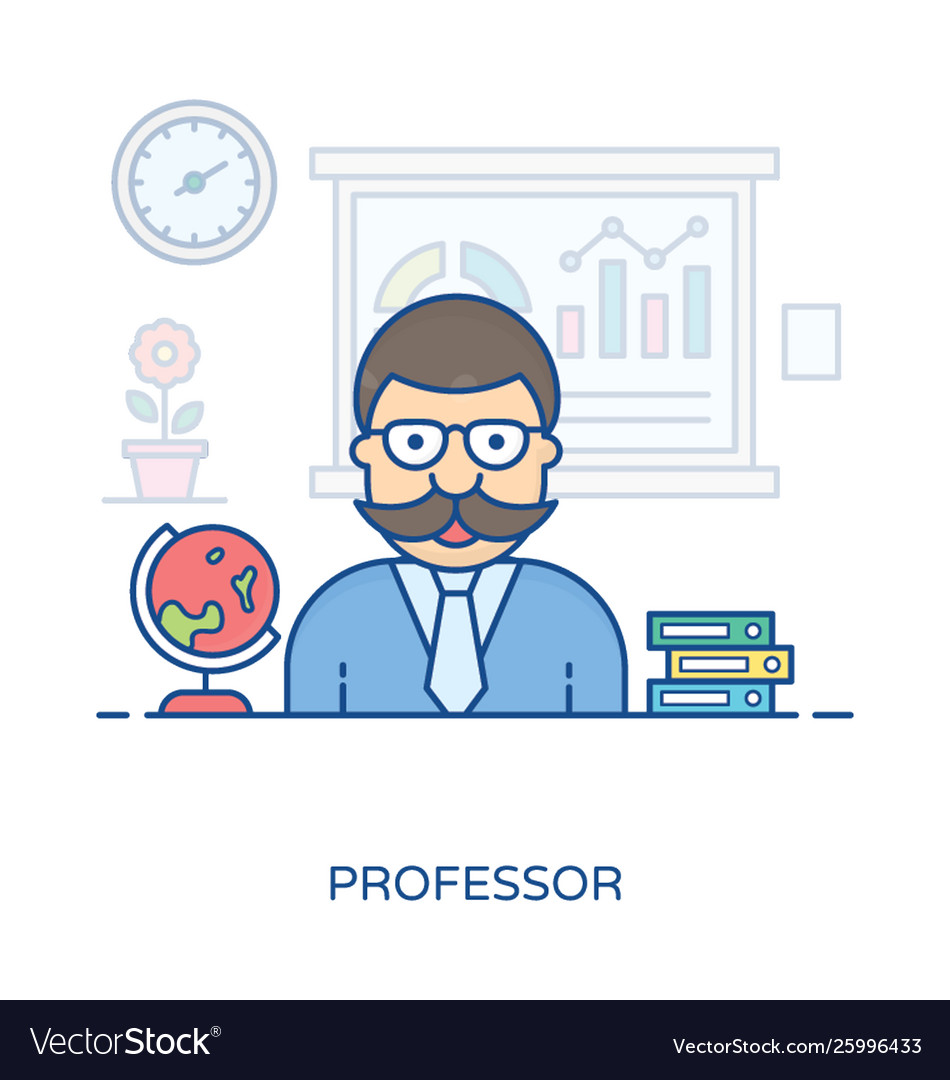 Assistant professor avatar Royalty Free Vector Image