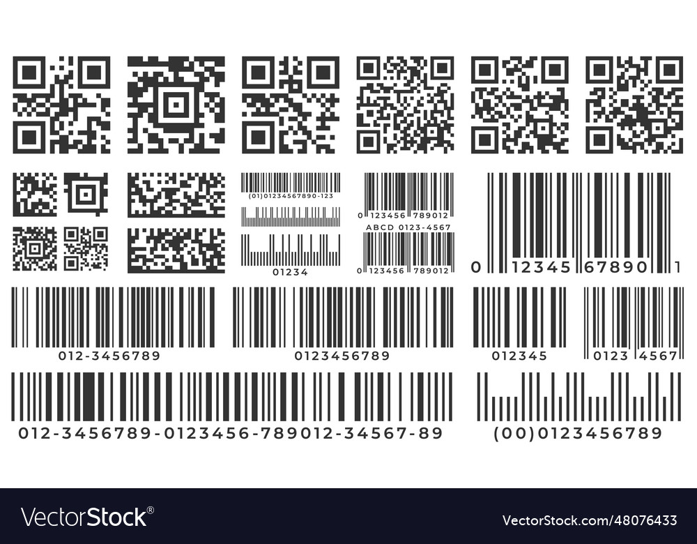 Barcodes scan bar label qr code and industrial