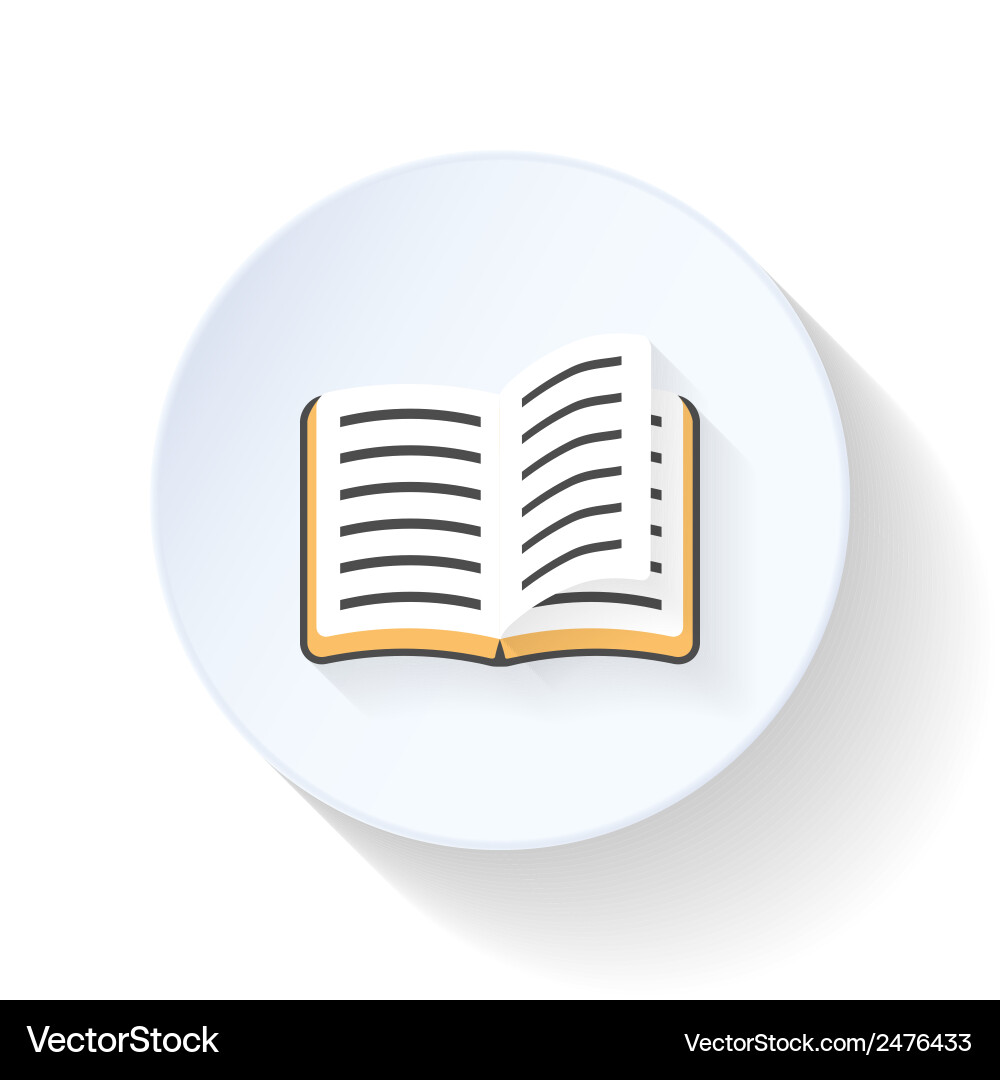 Book flat icon Royalty Free Vector Image - VectorStock