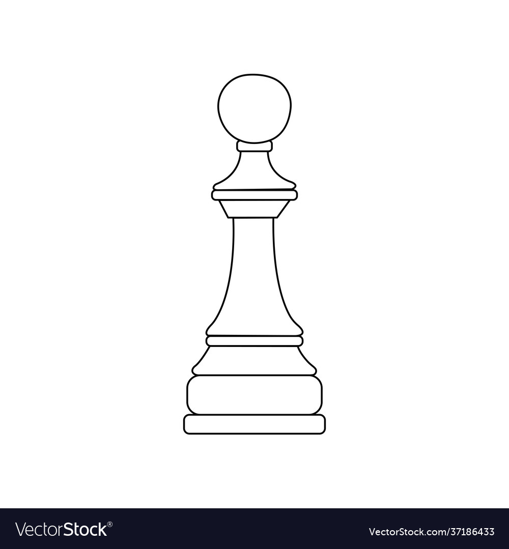 Premium Vector  Two pawns are chess pieces sketch. lies and