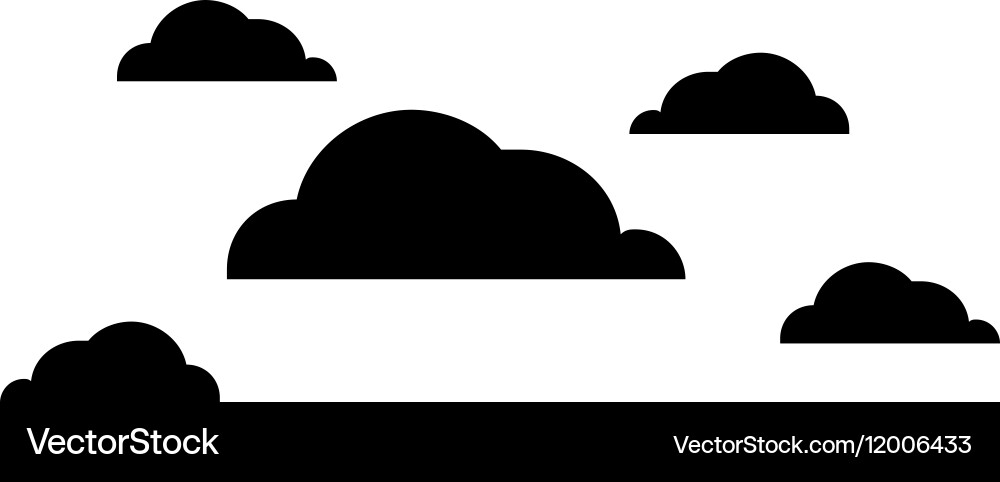 Cloud Icon Flat Royalty Free Vector Image - VectorStock