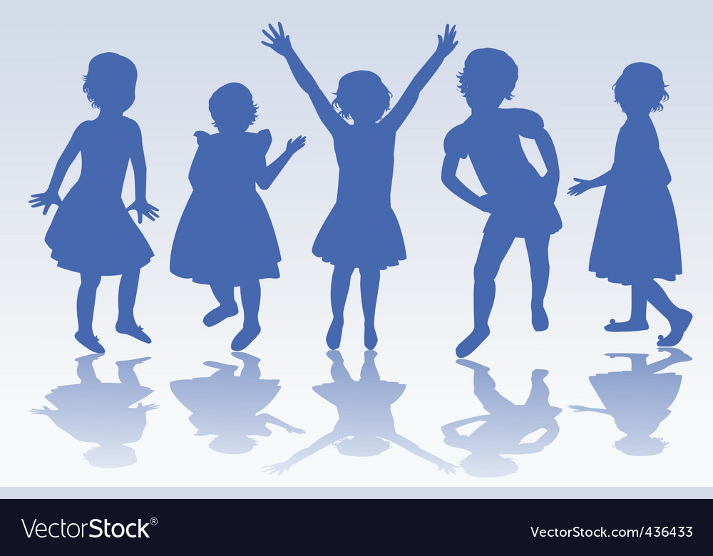 Girl silhouettes