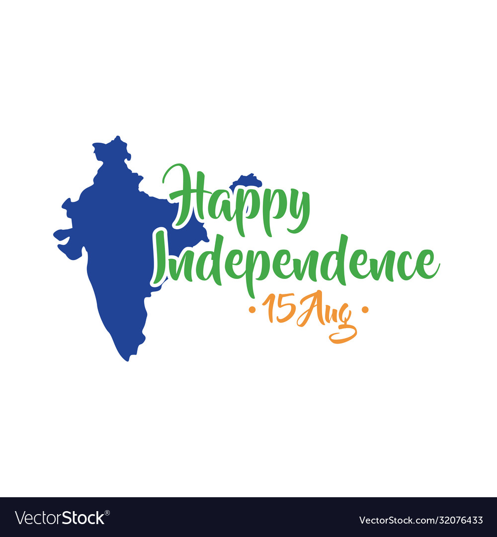 India independence day celebration with map flat Vector Image