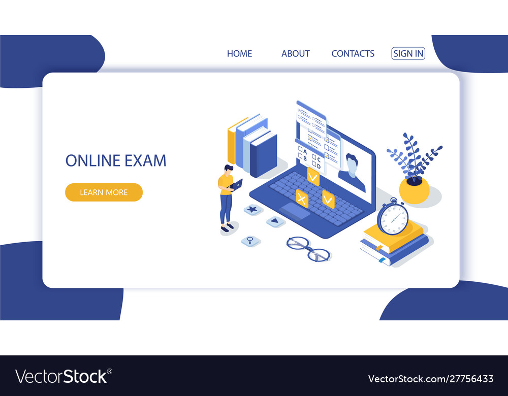 Landing page with design template
