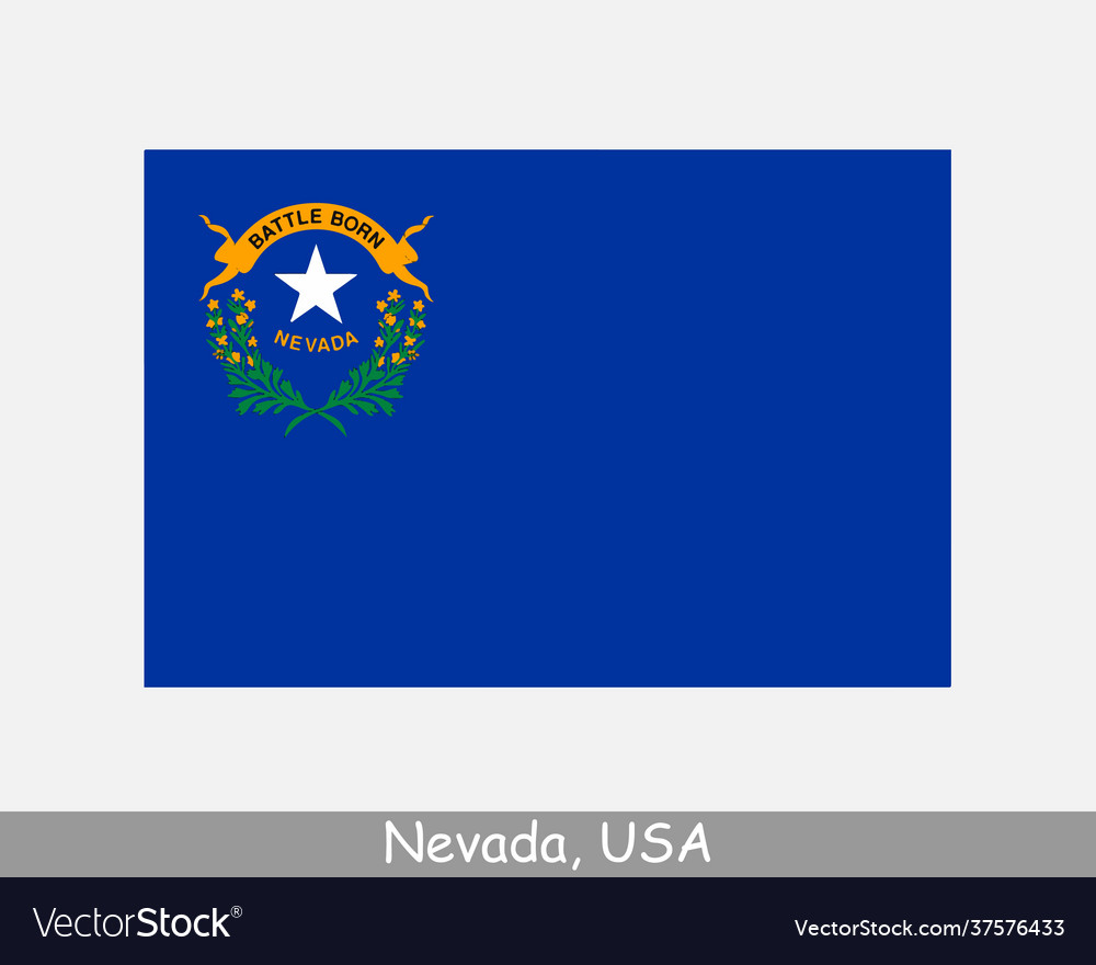 Nevada usa state flag nv Royalty Free Vector Image