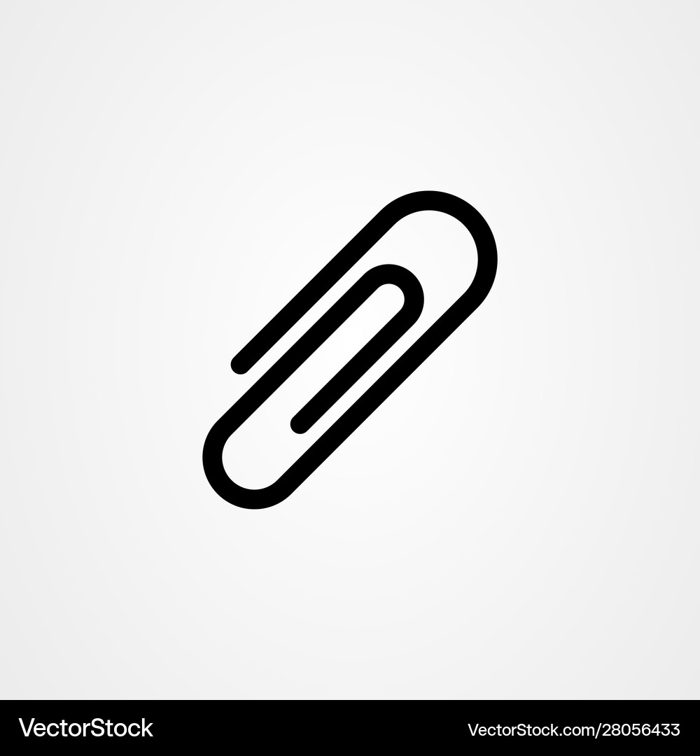 Paper clip icon design Royalty Free Vector Image