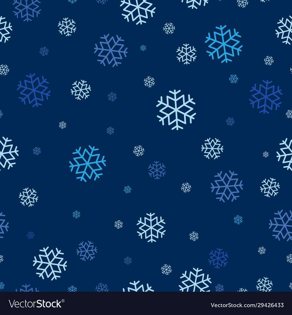 Seamless pattern snowflake repeatable