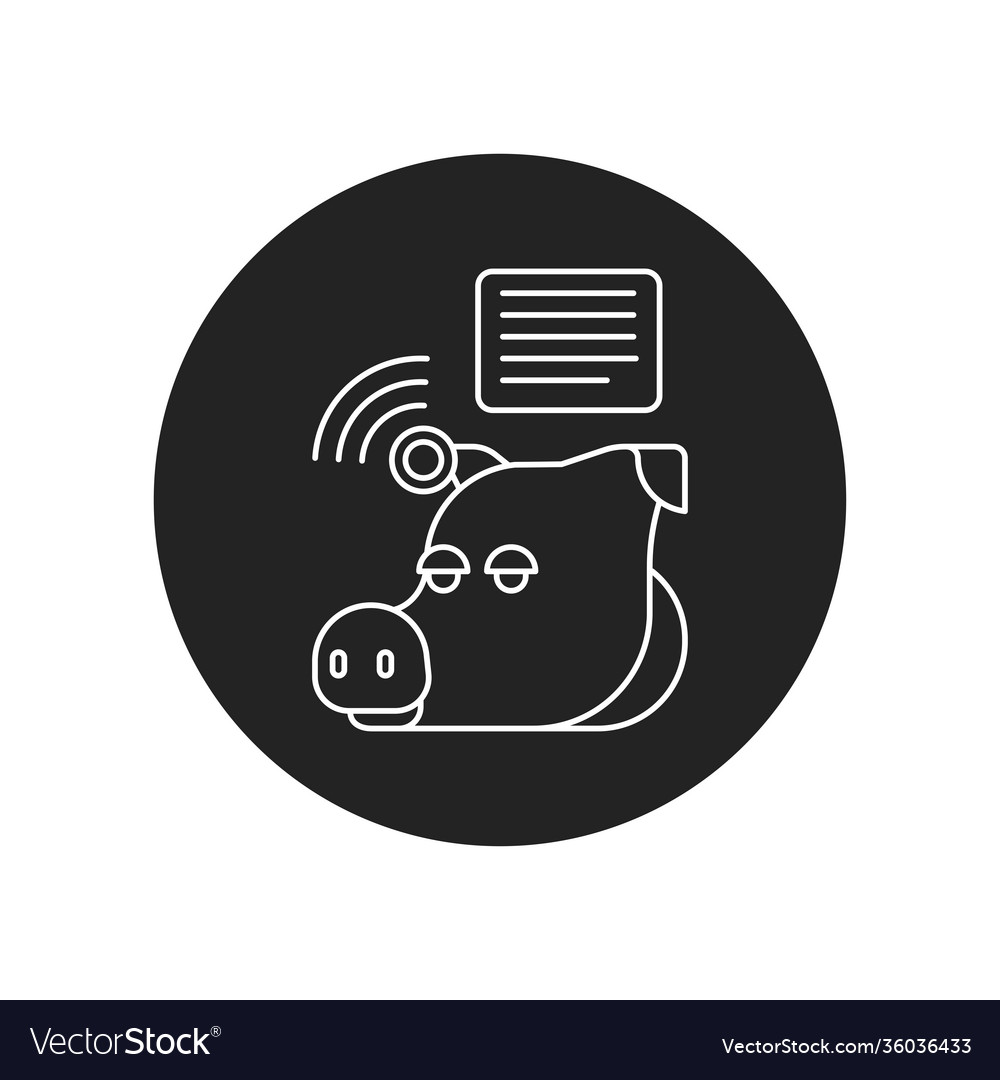 System monitoring piggy with help sensors vector image System monitoring piggy with help sensors