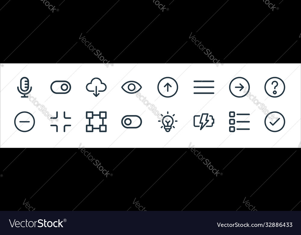 User interface line icons linear set quality