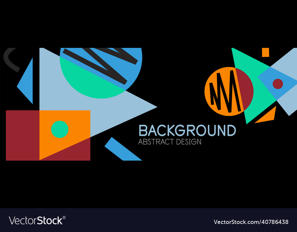 Abstract background with blocks lines geometric Vector Image Abstract background with blocks lines geometric