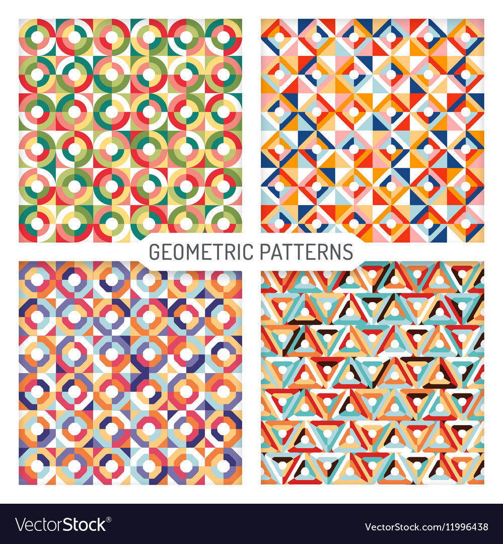 Abstract seamless geometric patterns