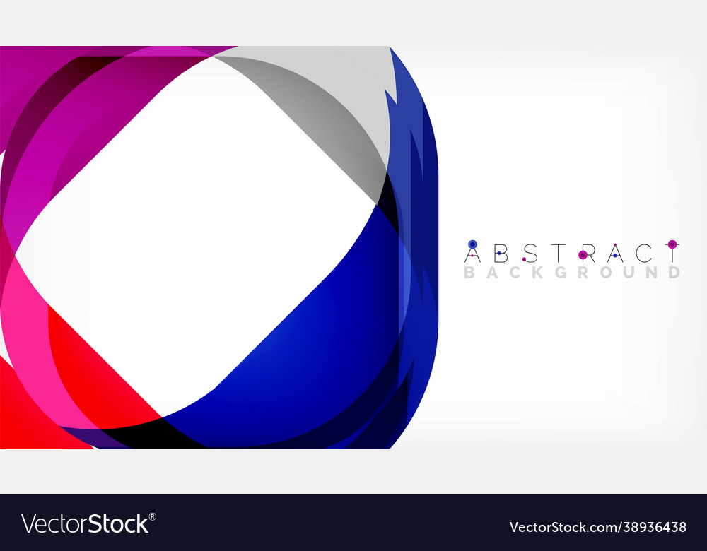 Abstract square shape with overlapping waves vector image Abstract square shape with overlapping waves