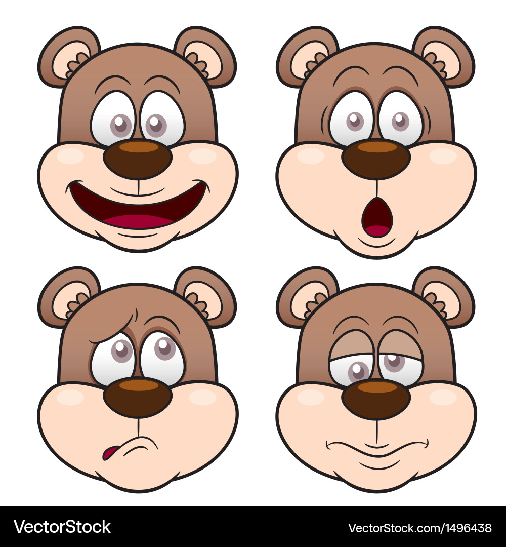 Bear face Royalty Free Vector Image - VectorStock