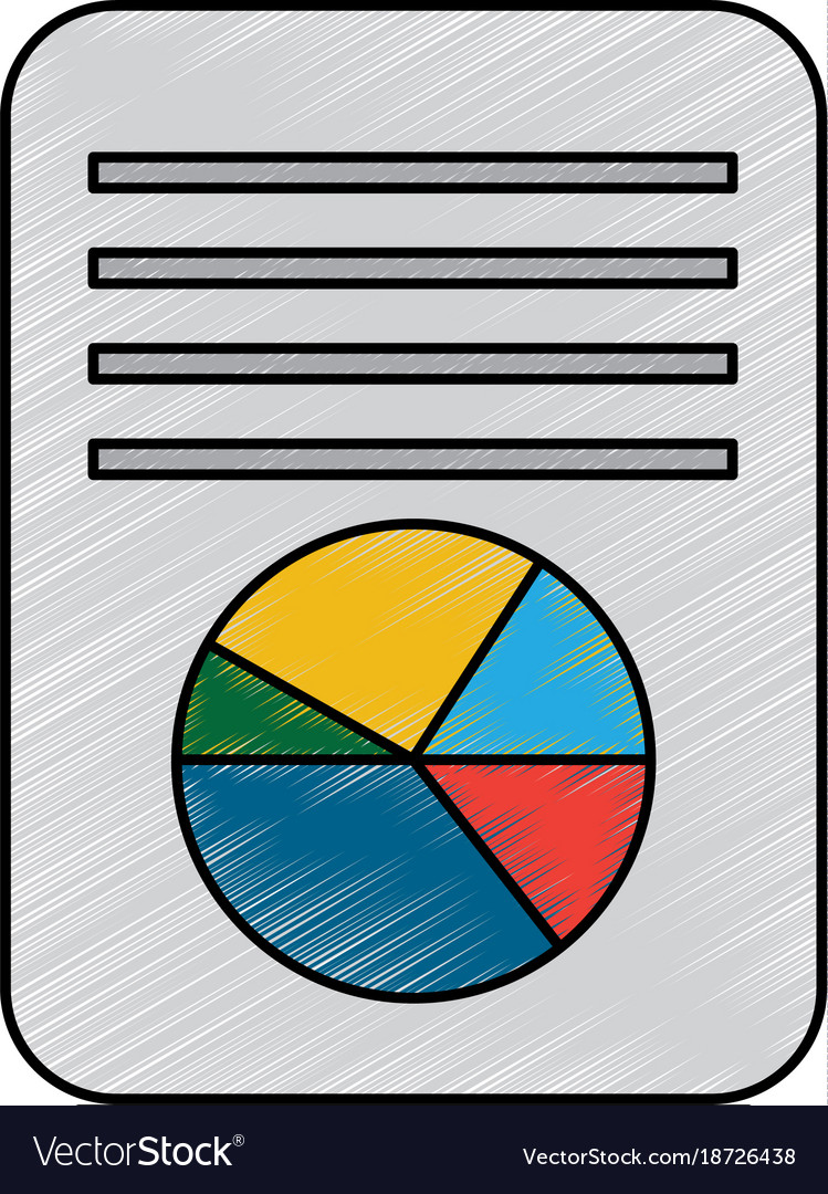 Business presentation document graph circle chart