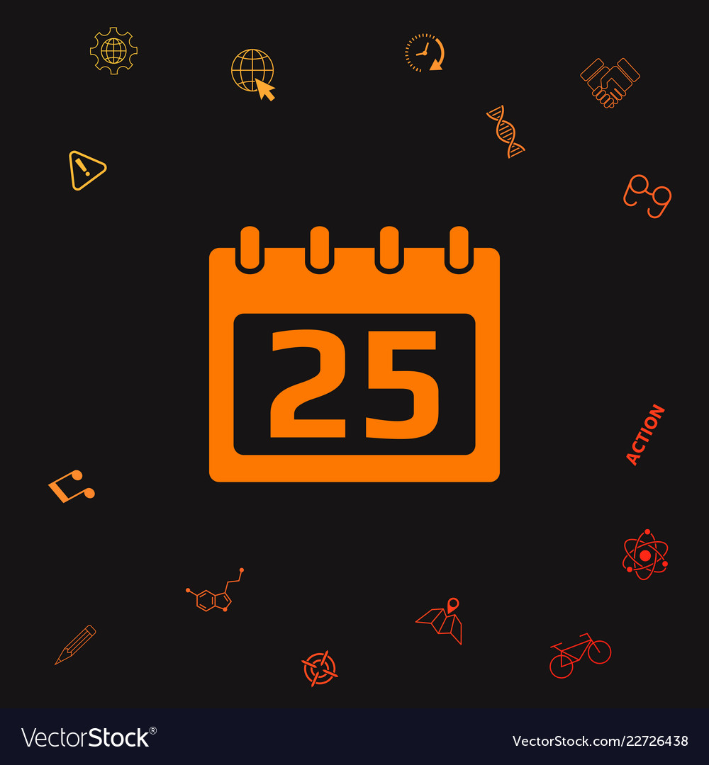 Calendar symbol icon graphic elements