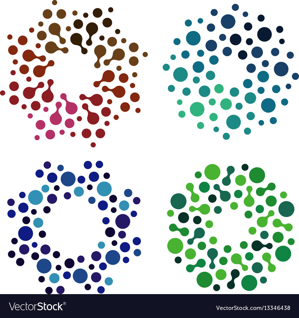 Colorful Round Logo Set