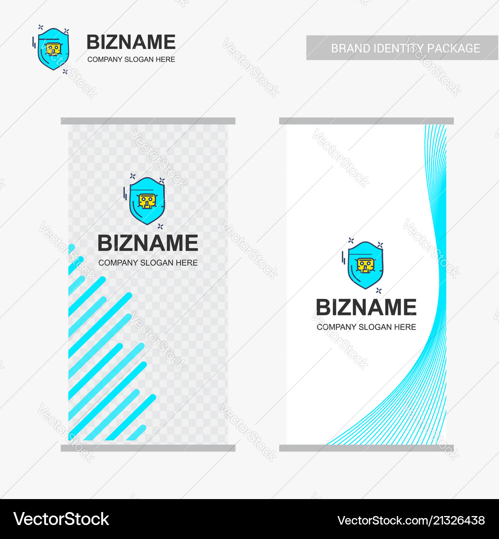 Company ads banner design with logo Royalty Free Vector