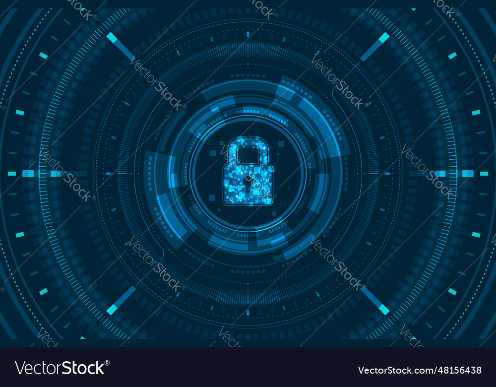 Cyber Security Protection System Konzept vector image Cyber Security Protection System Konzept