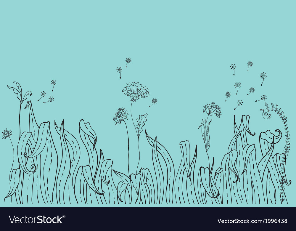 Doodle tender nature background