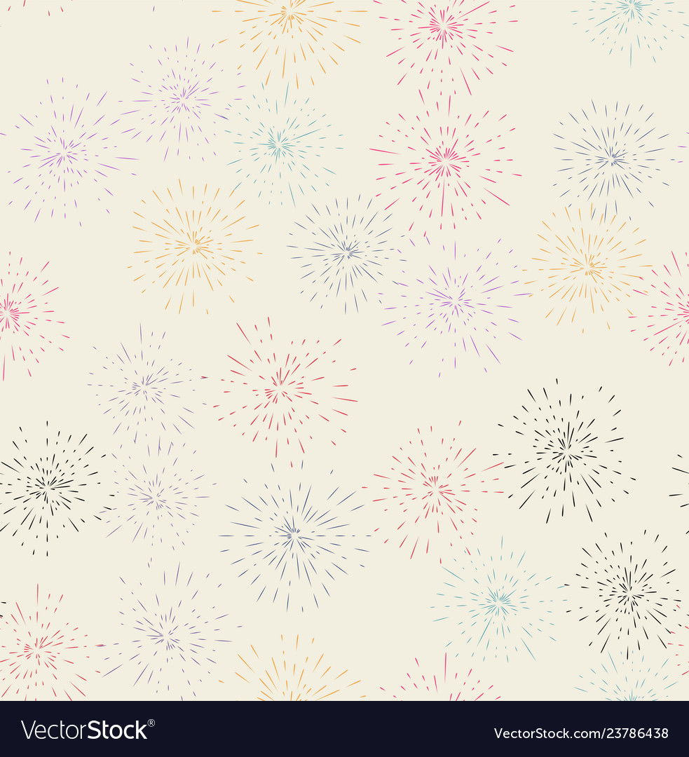 Fireworks display seamless background vector image Fireworks display seamless background